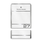 Metzler Briefkasten Weiß Edelstahl V4A Gravur + Zeitungsfach optional | 01