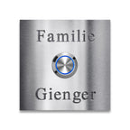 Klingelschild aus Edelstahl optional mit Gravur