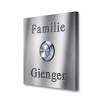 Klingelschild aus Edelstahl optional mit Gravur
