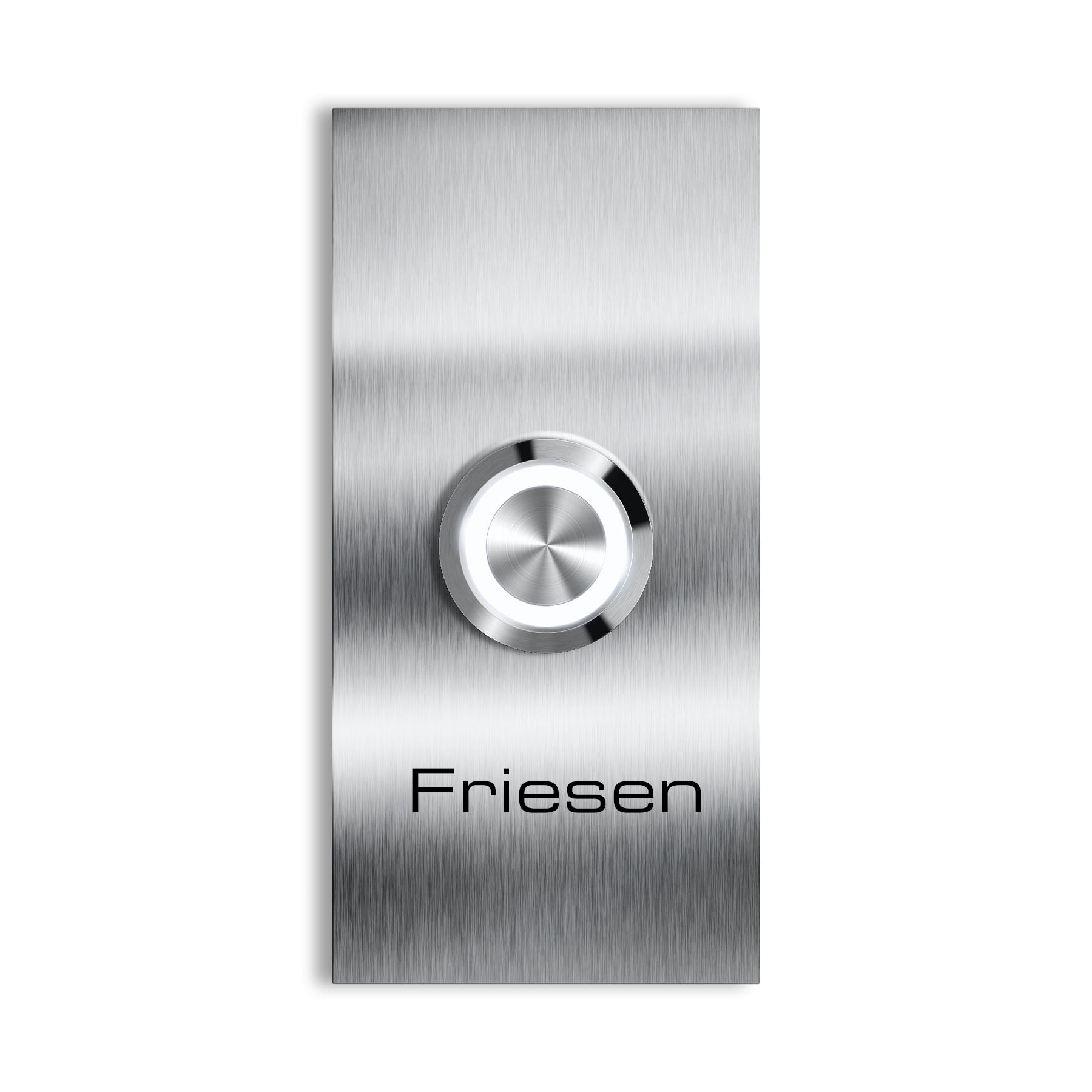 Metzler Klingelschild Edelstahl LED-Taster + Gravur optional | Friesen