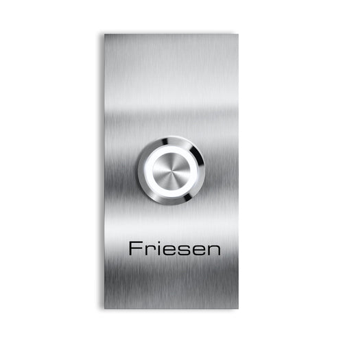 Metzler Klingelschild Edelstahl LED-Taster + Gravur optional | Friesen