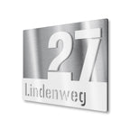 Hausnummern Schild Anthrazit