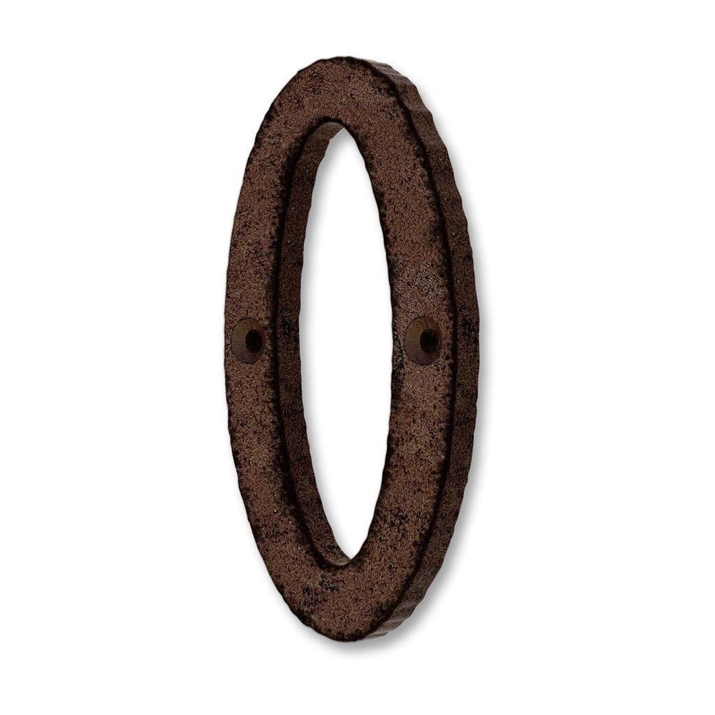 Gusseiserne Hausnummer massiv mit Vintage-Finish