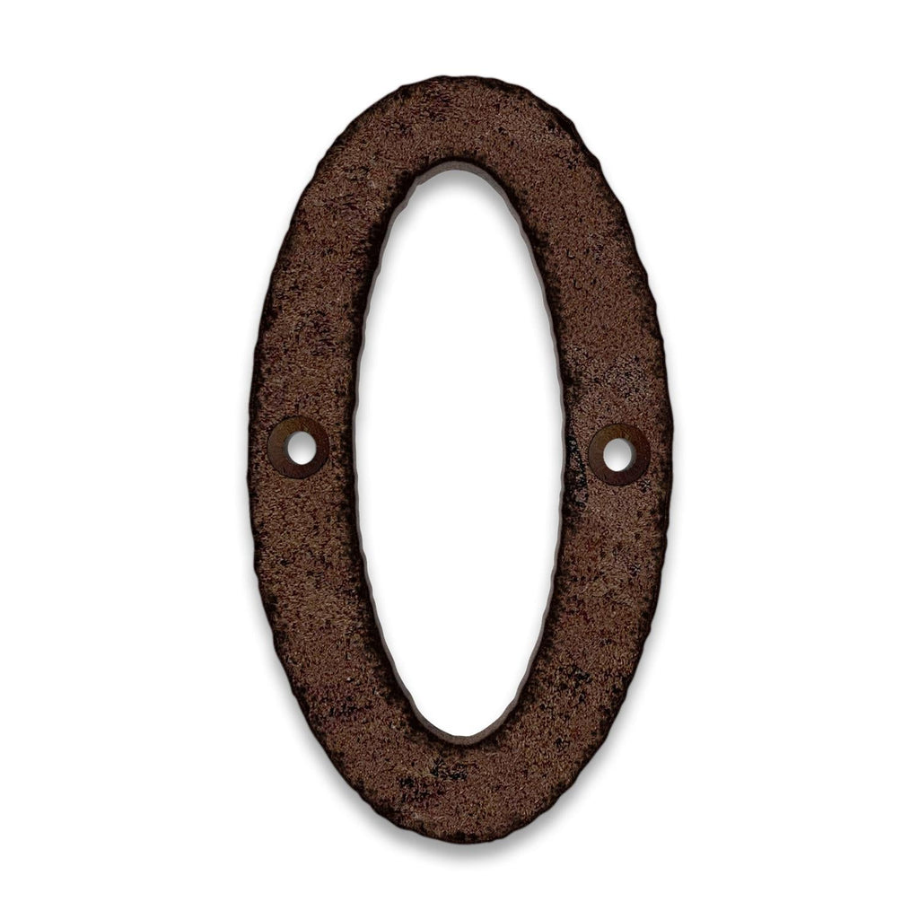Gusseiserne Hausnummer massiv mit Vintage-Finish