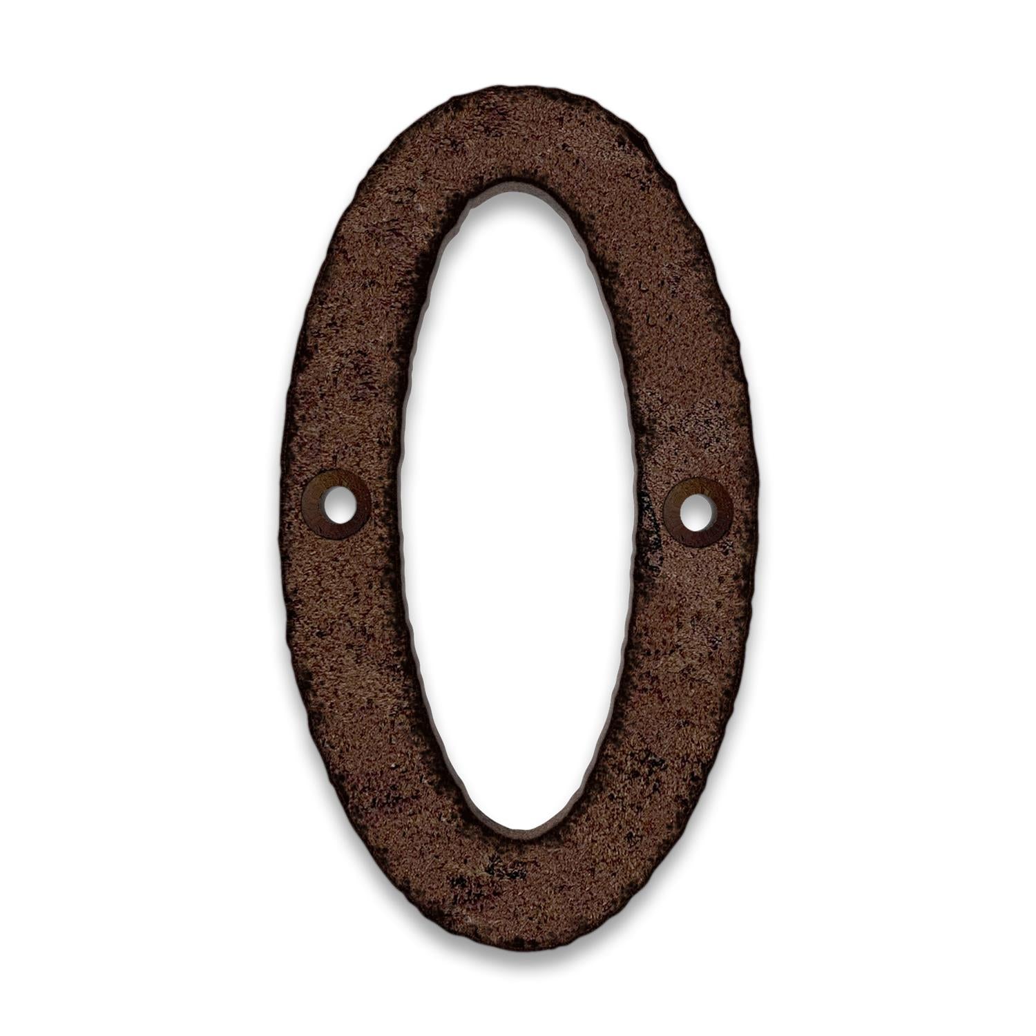 Gusseiserne Hausnummer massiv mit Vintage-Finish