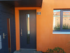Metzler Hausnummernschild aus Edelstahl in Anthrazitgrau RAL7016