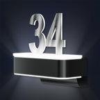 LED-Hausnummernschild von Steinel | L820 | Anthrazit und Edelstahl | Sensor & Bluetooth
