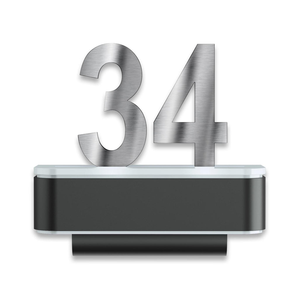 LED-Hausnummernschild von Steinel | L820 | Anthrazit und Edelstahl | Sensor & Bluetooth