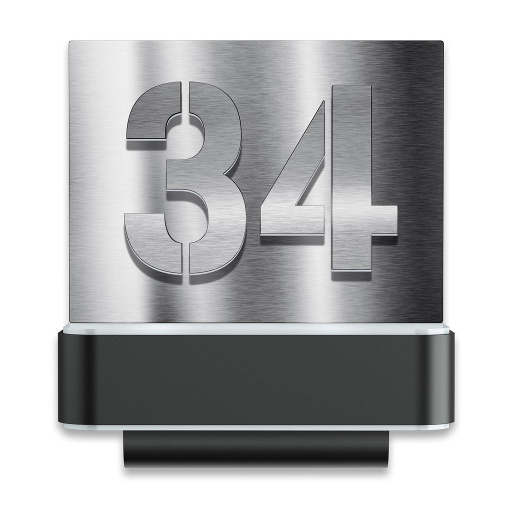 LED-Hausnummernschild von Steinel | L820 | Anthrazit und Edelstahl | Sensor & Bluetooth