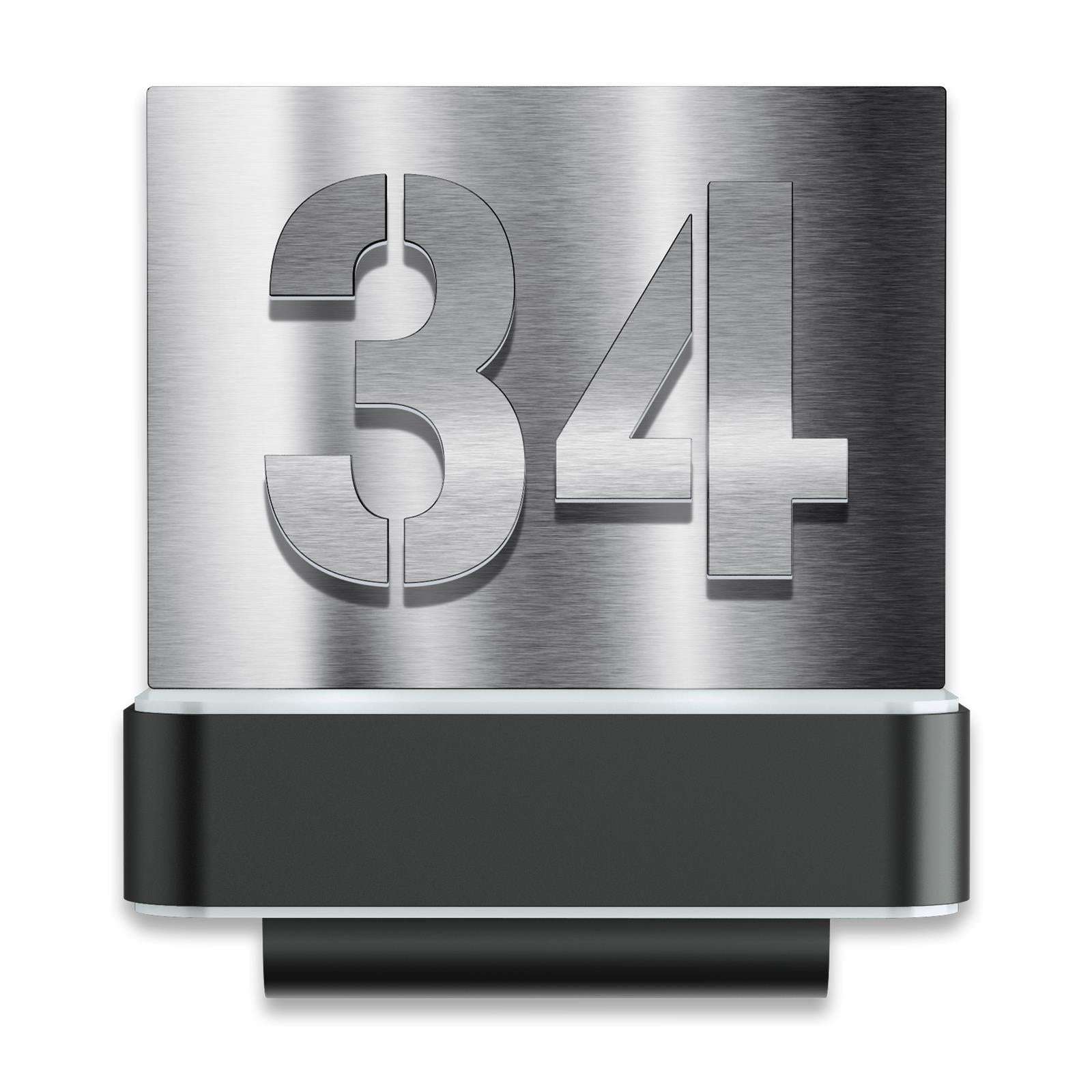 LED-Hausnummernschild von Steinel | L820 | Anthrazit und Edelstahl | Sensor & Bluetooth