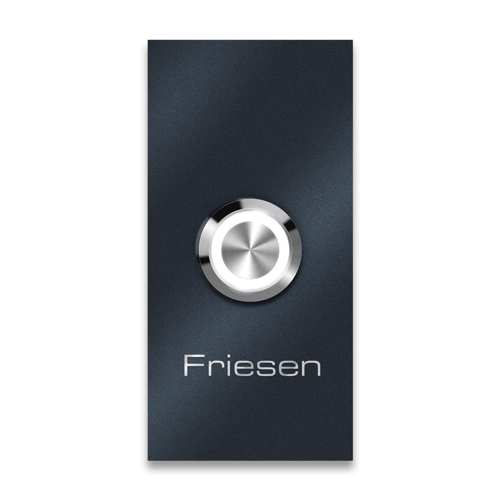 Metzler Klingelschild Anthrazit LED-Taster + Gravur | Friesen