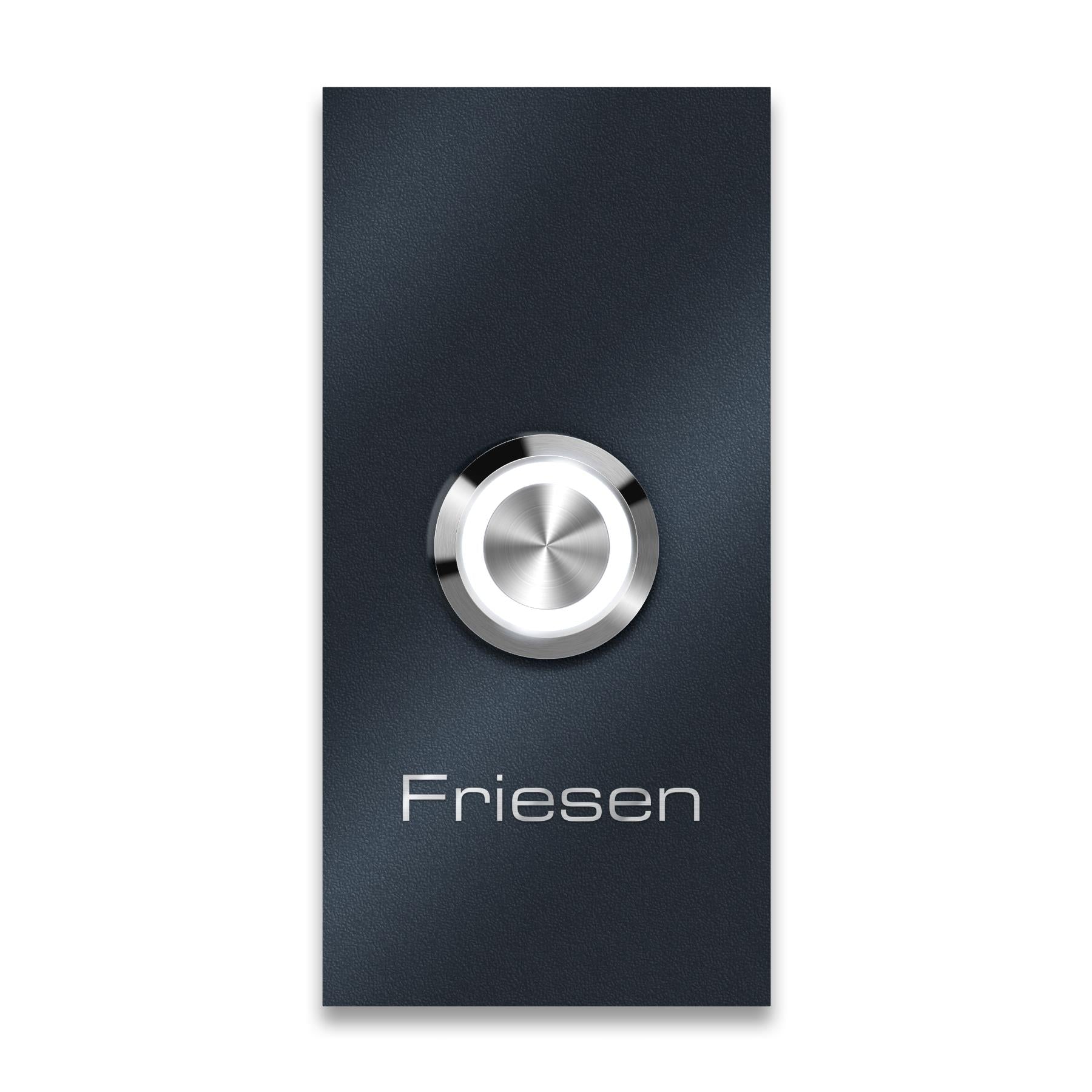 Metzler Klingelschild Anthrazit LED-Taster + Gravur | Friesen