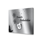 Metzler Türklingel Edelstahl mit Pusteblumenmotiv Gravur | Floria