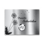 Metzler Türklingel Edelstahl mit Pusteblumenmotiv Gravur | Floria