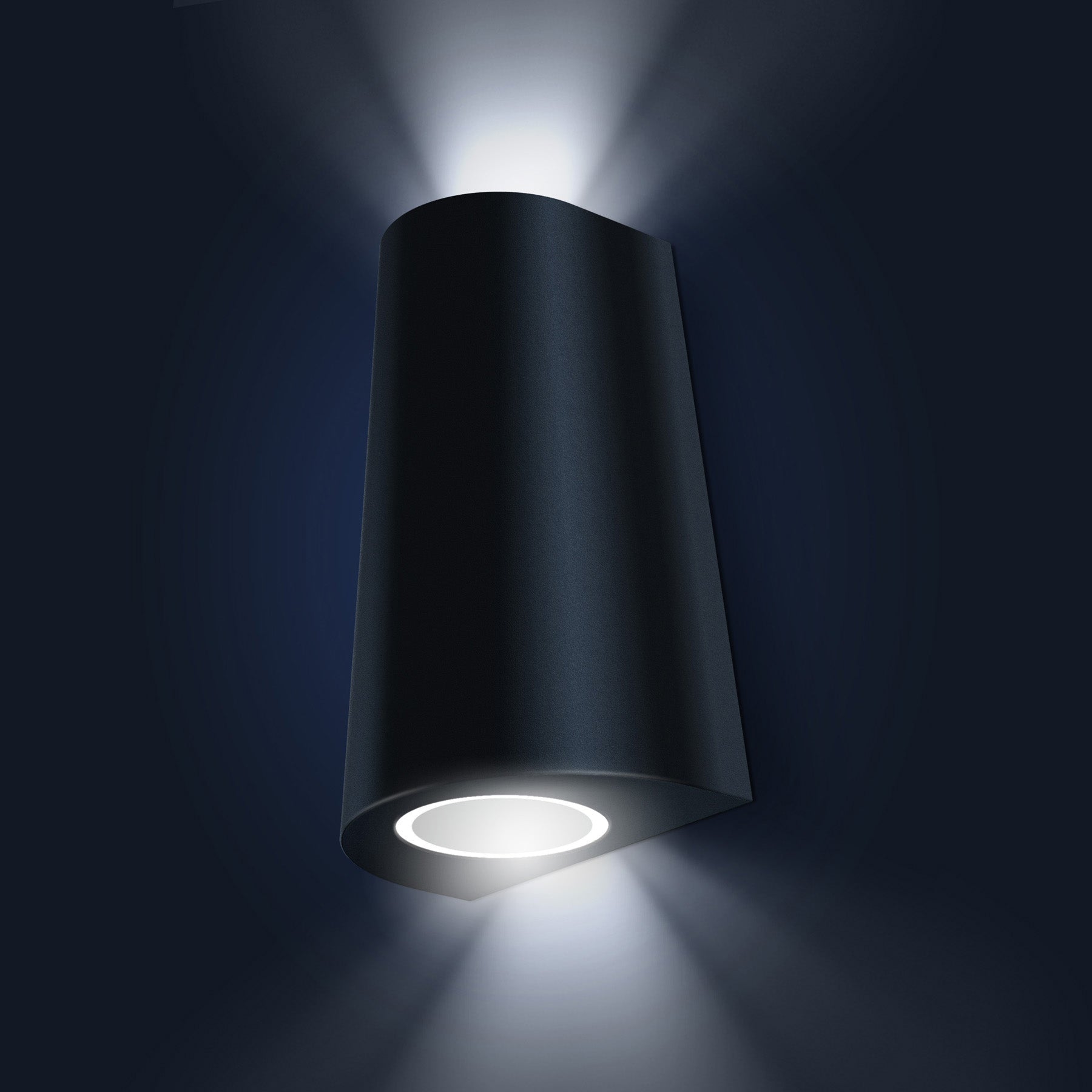 Wandleuchte - Außenleuchte - Up+Downlight - Fassadenleuchte - IP44 - 230V - pulverbeschichtet Schwarz