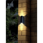 Wandleuchte - Außenleuchte - Up+Downlight - Fassadenleuchte - IP44 - 230V - pulverbeschichtet Schwarz