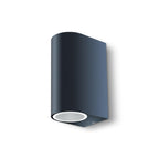 Wandleuchte - Außenleuchte - Up + Downlight halbrund - Fassadenleuchte - IP44 - 230V - pulverbeschichtet Anthrazit RAL7016