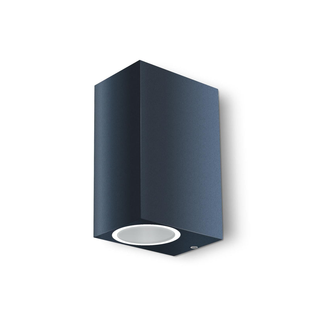 Wandleuchte - Außenleuchte - Up+Downlight rechteckig - Fassadenleuchte - IP44 - 230V - pulverbeschichtet Anthrazit RAL7016