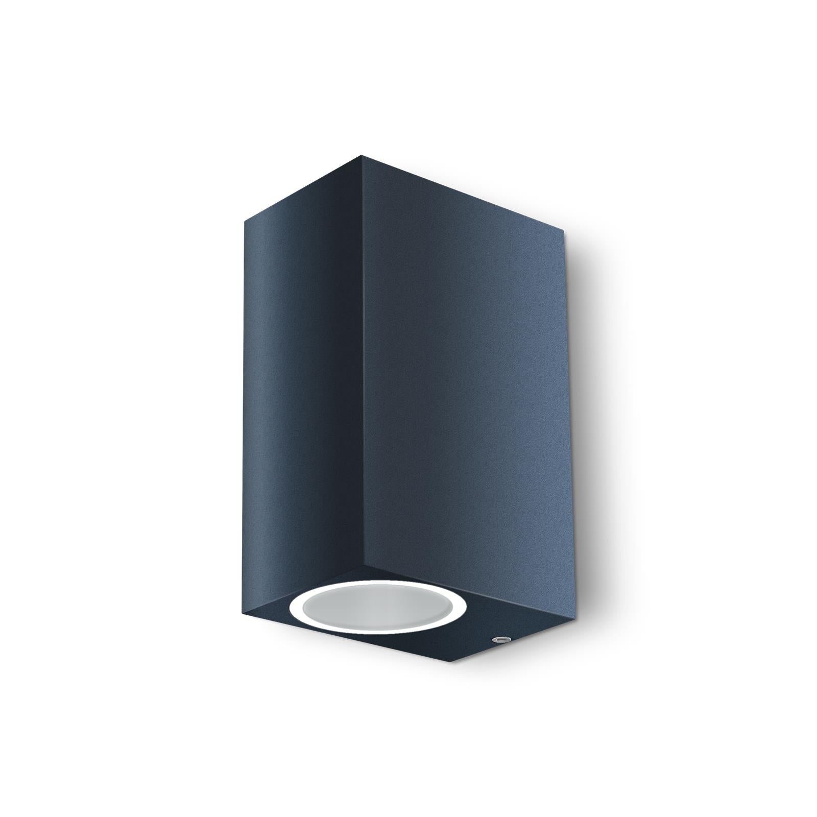 Wandleuchte - Außenleuchte - Up+Downlight rechteckig - Fassadenleuchte - IP44 - 230V - pulverbeschichtet Anthrazit RAL7016