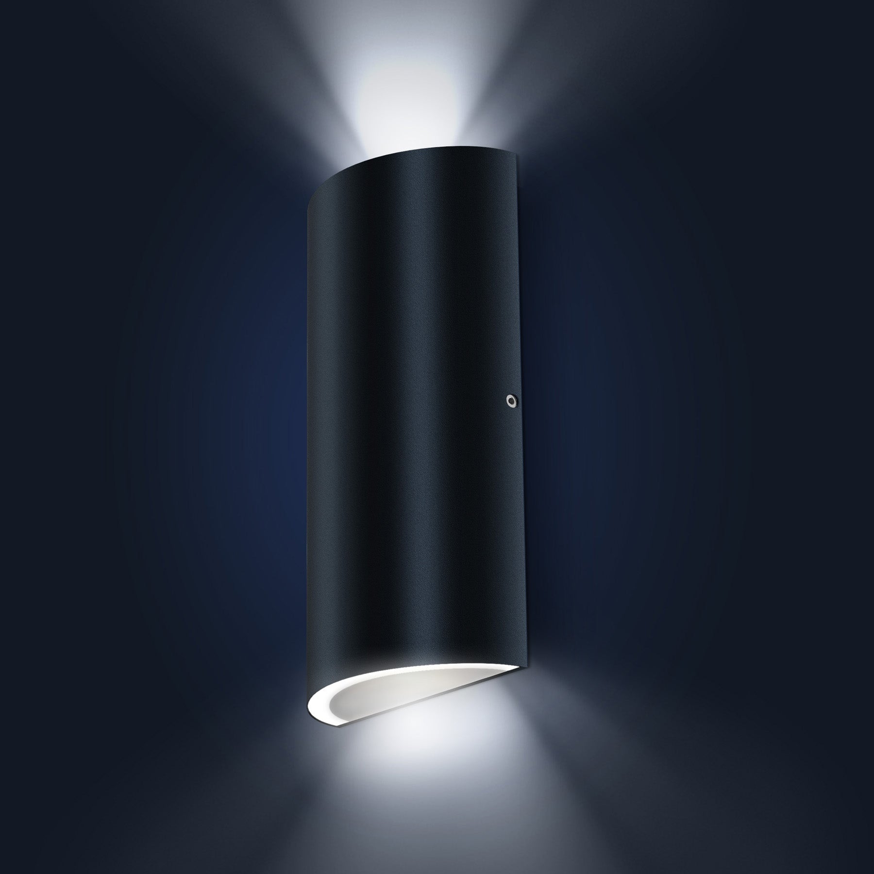 Wandleuchte - Außenleuchte - Up+Downlight ultraflach - Fassadenleuchte - IP44 - 230V - pulverbeschichtet Anthrazit RAL7016