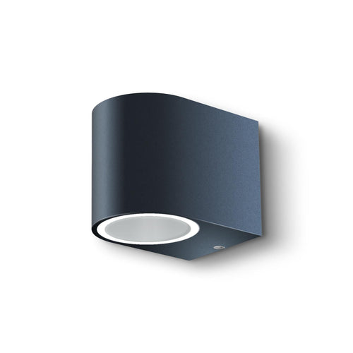 Wandleuchte - Außenleuchte - Downlight halbrund - Fassadenleuchte - IP44 - 230V - pulverbeschichtet Anthrazit RAL7016