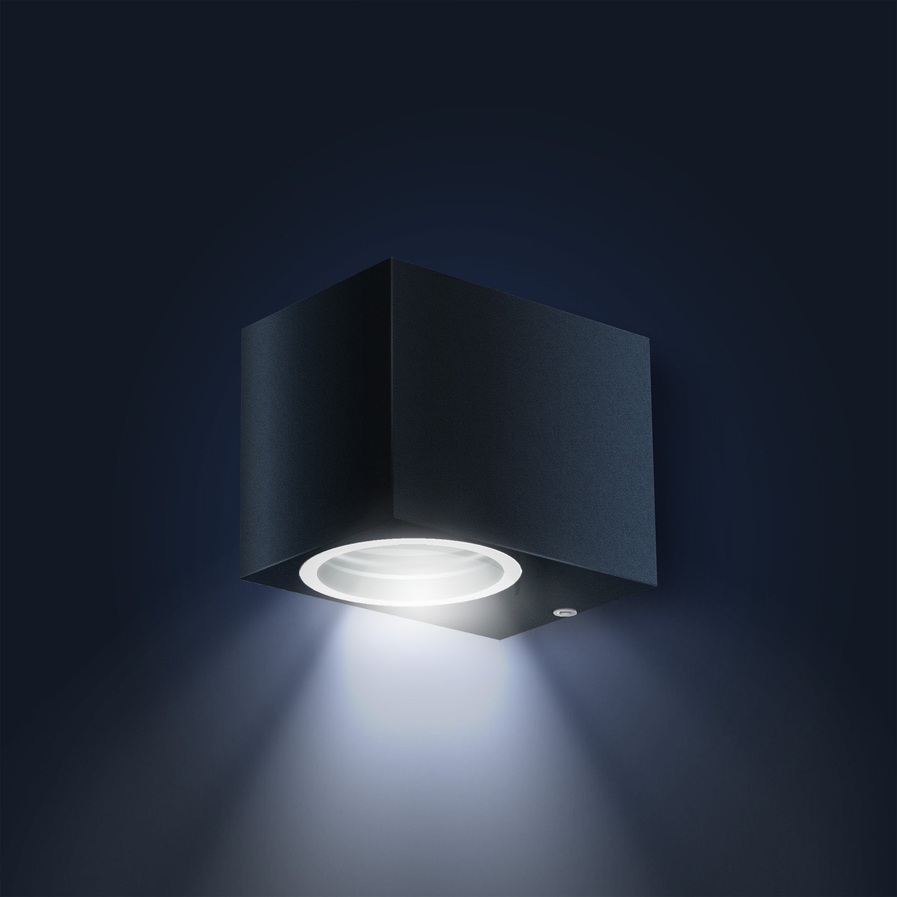 Wandleuchte - Außenleuchte - Downlight Rechteckig- Fassadenleuchte - IP44 - 230V - pulverbeschichtet Anthrazit RAL7016