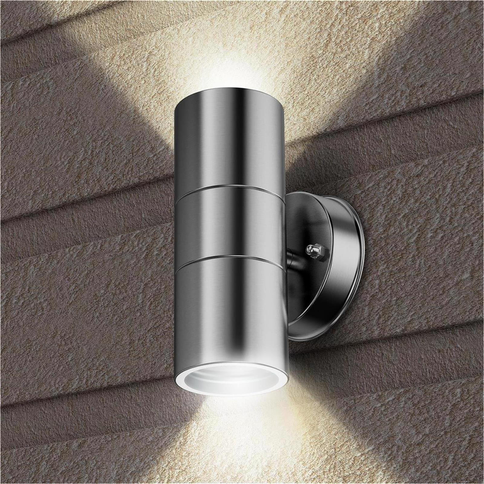 Edelstahl Wandleuchte - Außenleuchte - Downlight - Fassadenleuchte - IP44 - 230V