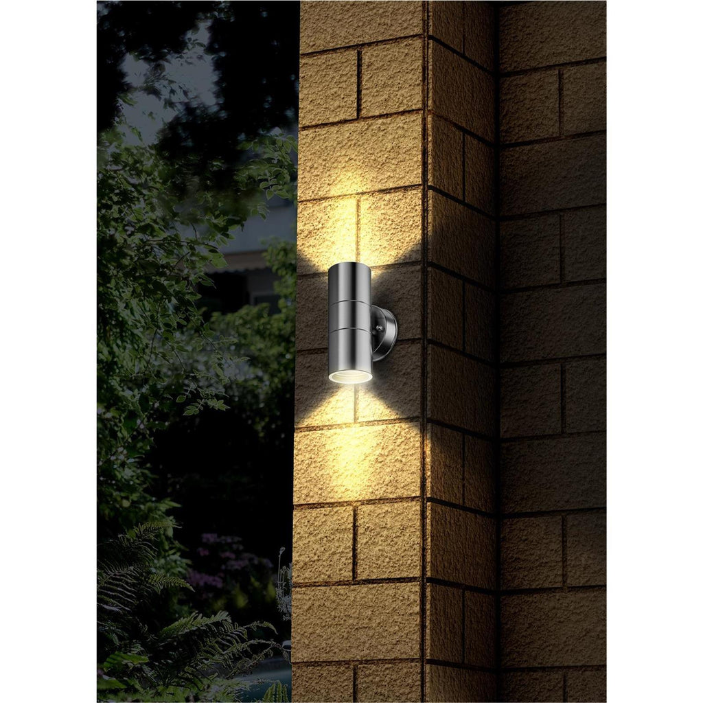Edelstahl Wandleuchte - Außenleuchte - Downlight - Fassadenleuchte - IP44 - 230V