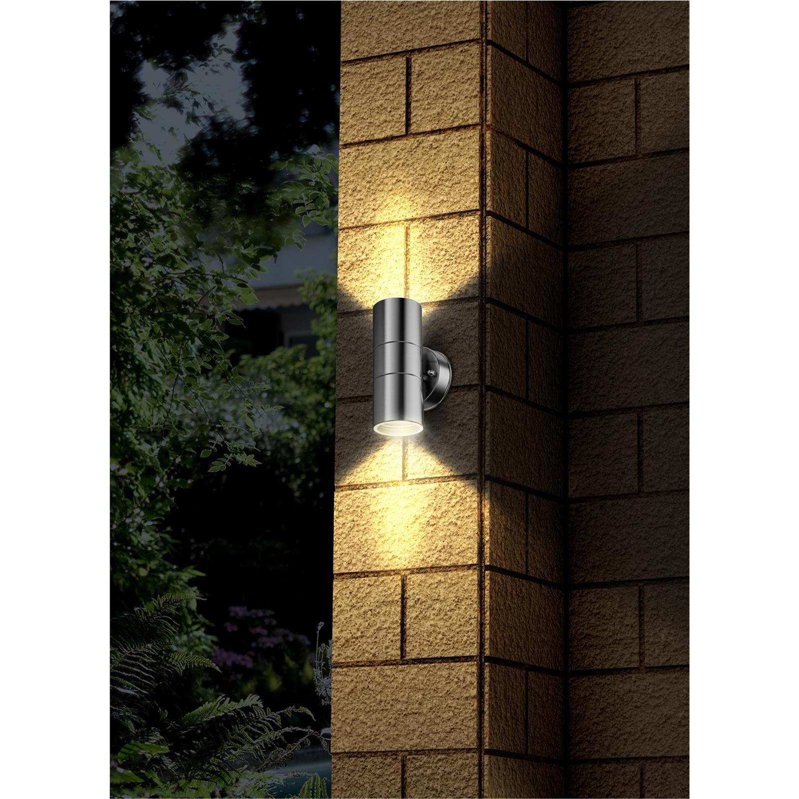 Edelstahl Wandleuchte - Außenleuchte - Downlight - Fassadenleuchte - IP44 - 230V