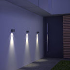 Wandleuchte - Außenleuchte - Downlight halbrund - Fassadenleuchte - IP44 - 230V - pulverbeschichtet Anthrazit RAL7016