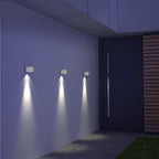 Außen-Wandleuchte - Downlight Rechteckig- Fassadenleuchte - IP44 - 230V - schneeweiß