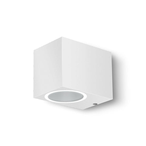 Außen-Wandleuchte - Downlight Rechteckig- Fassadenleuchte - IP44 - 230V - schneeweiß