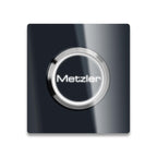Metzler quadratische Türklingel mit LED Gravur + Klingeltaster | Luna