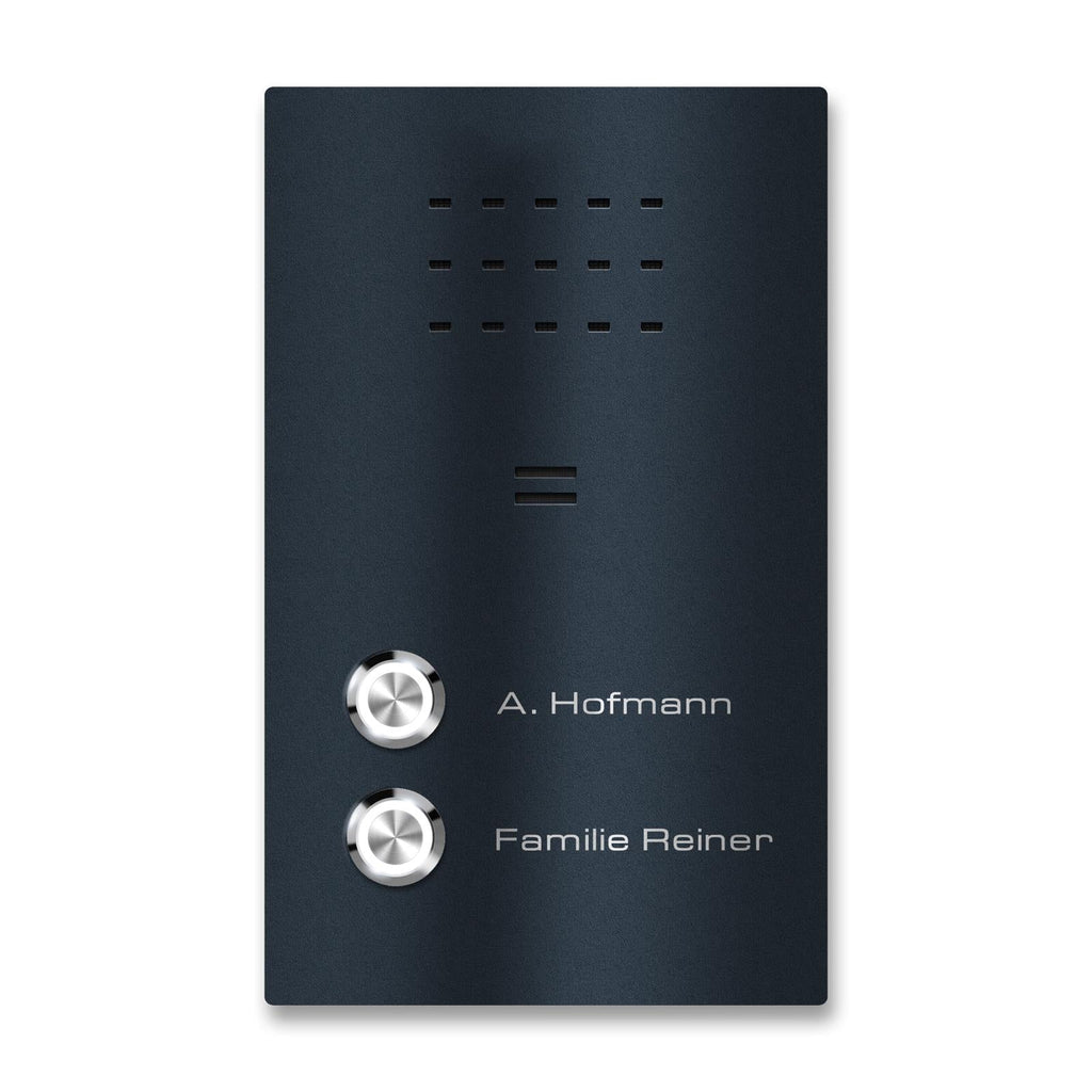 Mehrfamilien V2A Klingelplatte Türsprechanlage Türöffner für Fritz!Box & Speedport Leon M2