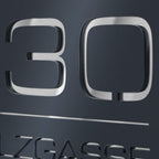 3D-Hausnummernschild aus Edelstahl in Anthrazit