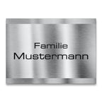 Edelstahl Namensschild 110x80mm