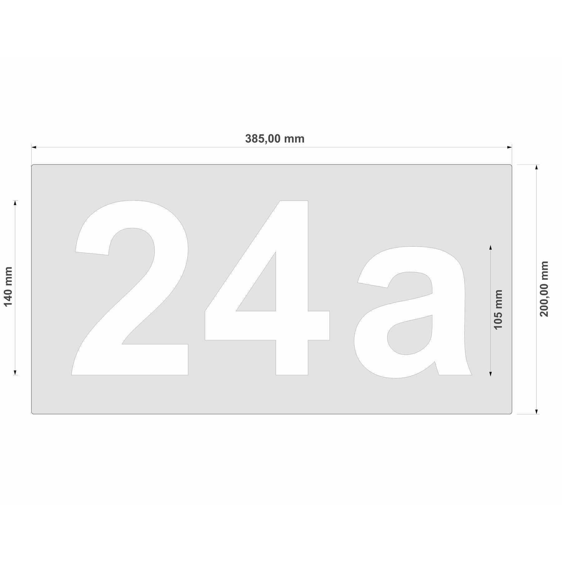 Hausnummernschild Anthrazit Edelstahlziffern