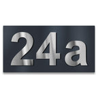 Hausnummernschild Anthrazit Edelstahlziffern
