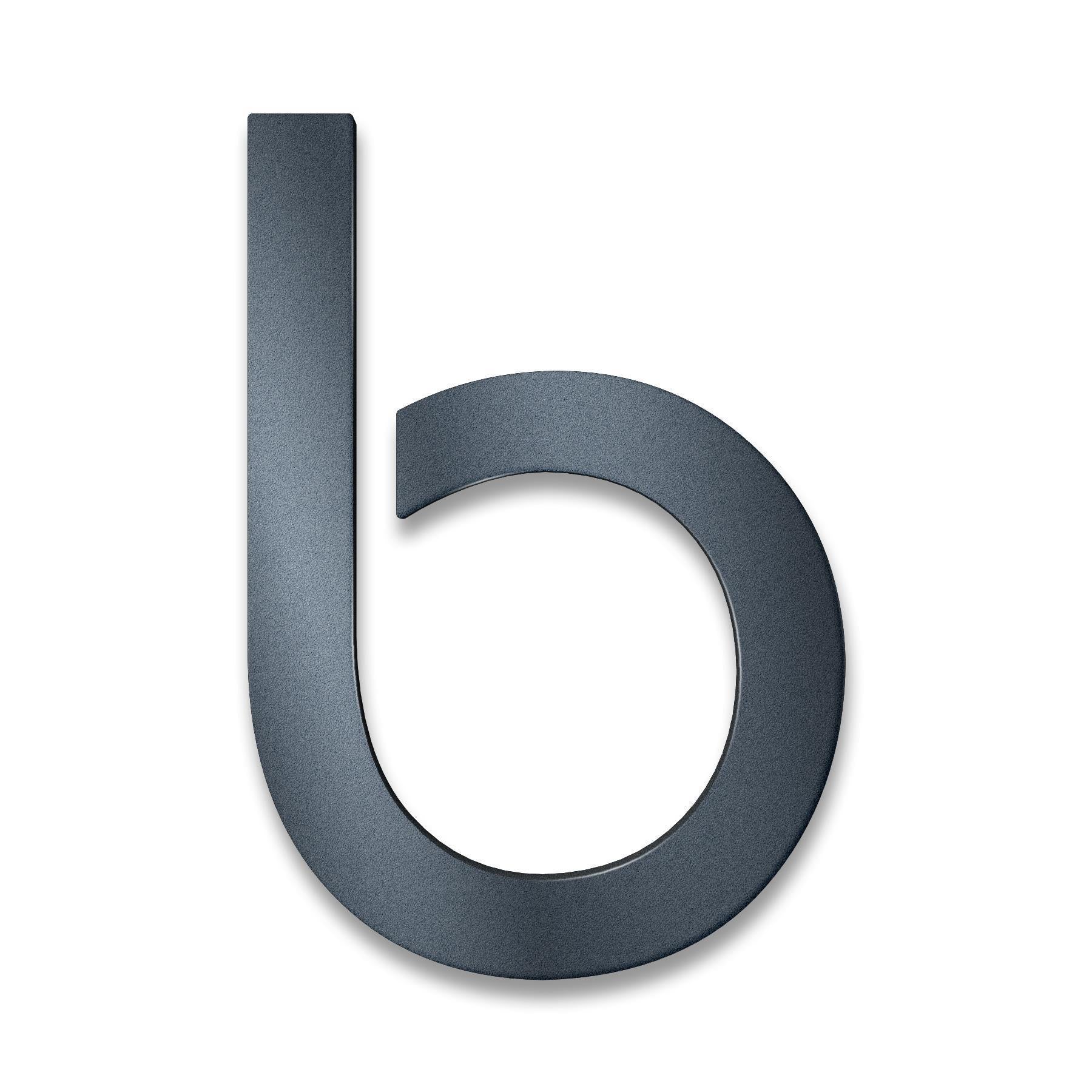 Hausnummer aus Edelstahl in Anthrazit RAL7016, Schriftart Bauhaus