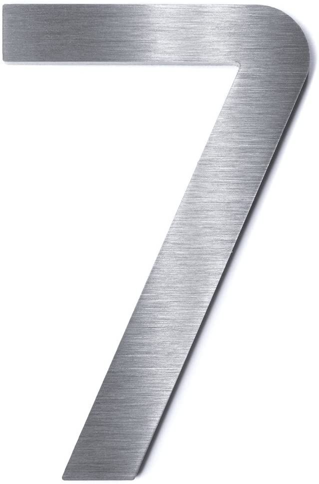 Hausnummer Edelstahl rostfrei selbstklebend Ziffern Bauhaus 0-9 a-d Höhe 75mm