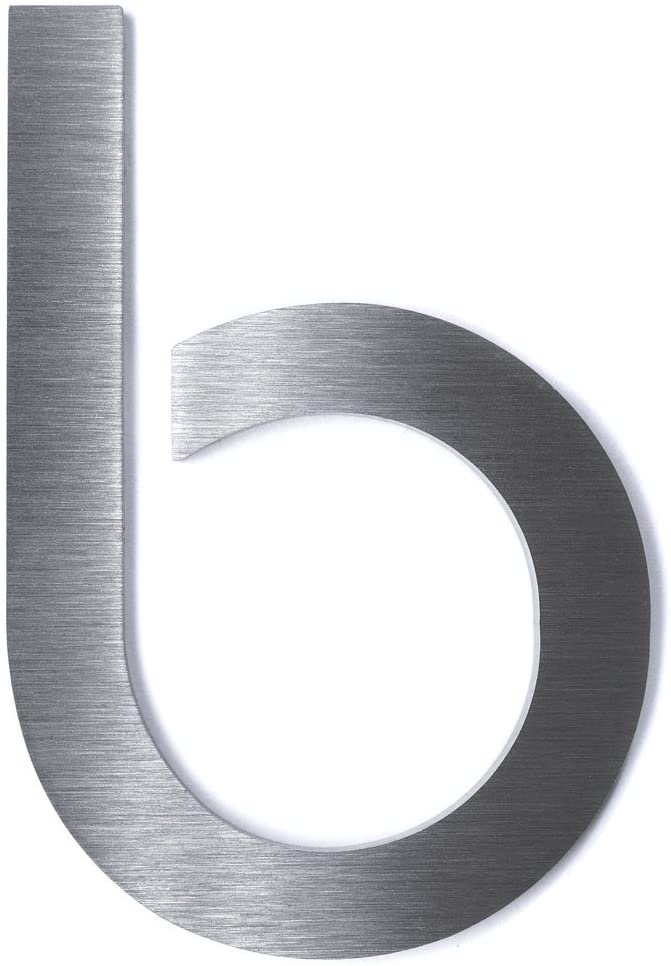 Hausnummer Edelstahl rostfrei selbstklebend Ziffern Bauhaus 0-9 a-d Höhe 75mm