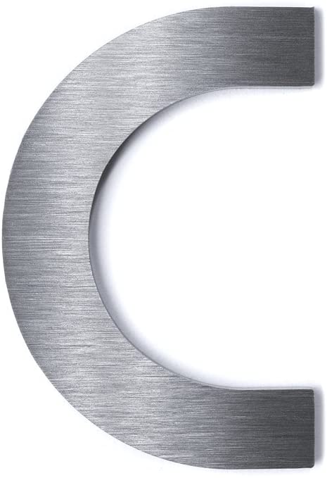 Hausnummer Edelstahl rostfrei selbstklebend Ziffern Bauhaus 0-9 a-d Höhe 75mm