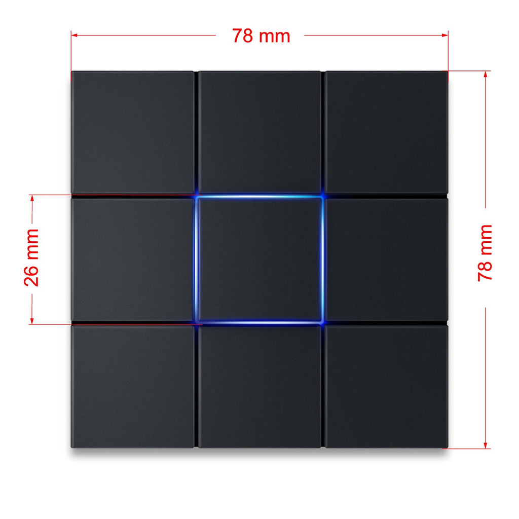 Metzler Design Türklingel Anthrazit LED-Beleuchtung | Quadro