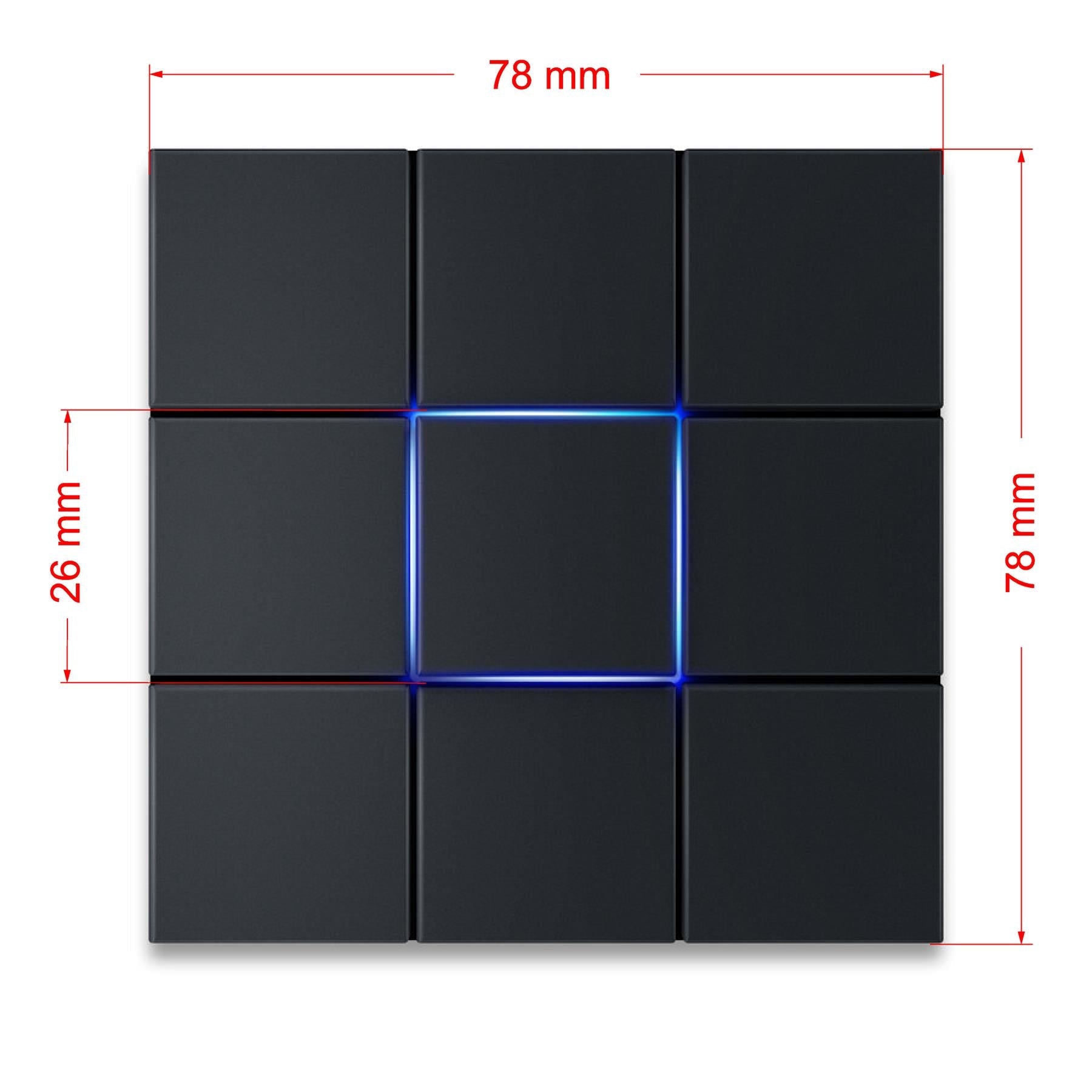 Metzler Design Türklingel Anthrazit LED-Beleuchtung | Quadro