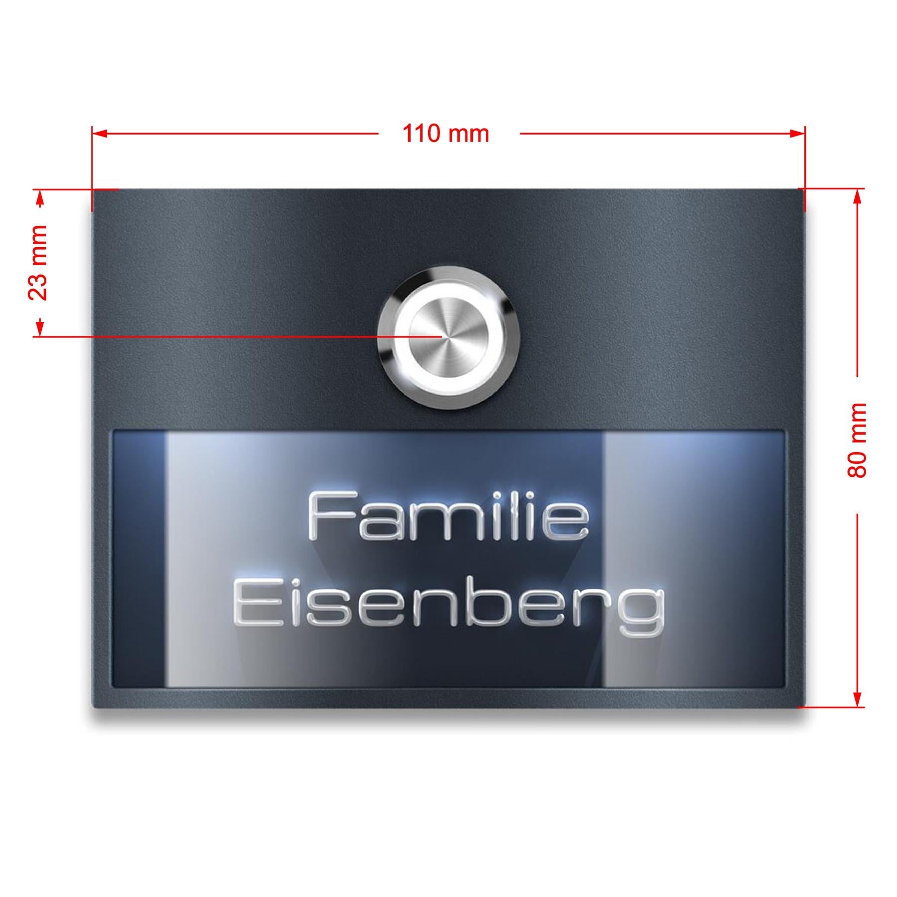 Metzler Türklingel mit LED 3D-Namensschild | Otto
