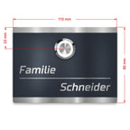 Metzler Türklingel aus Edelstahl | Klingeltaster LED optional | Heidi