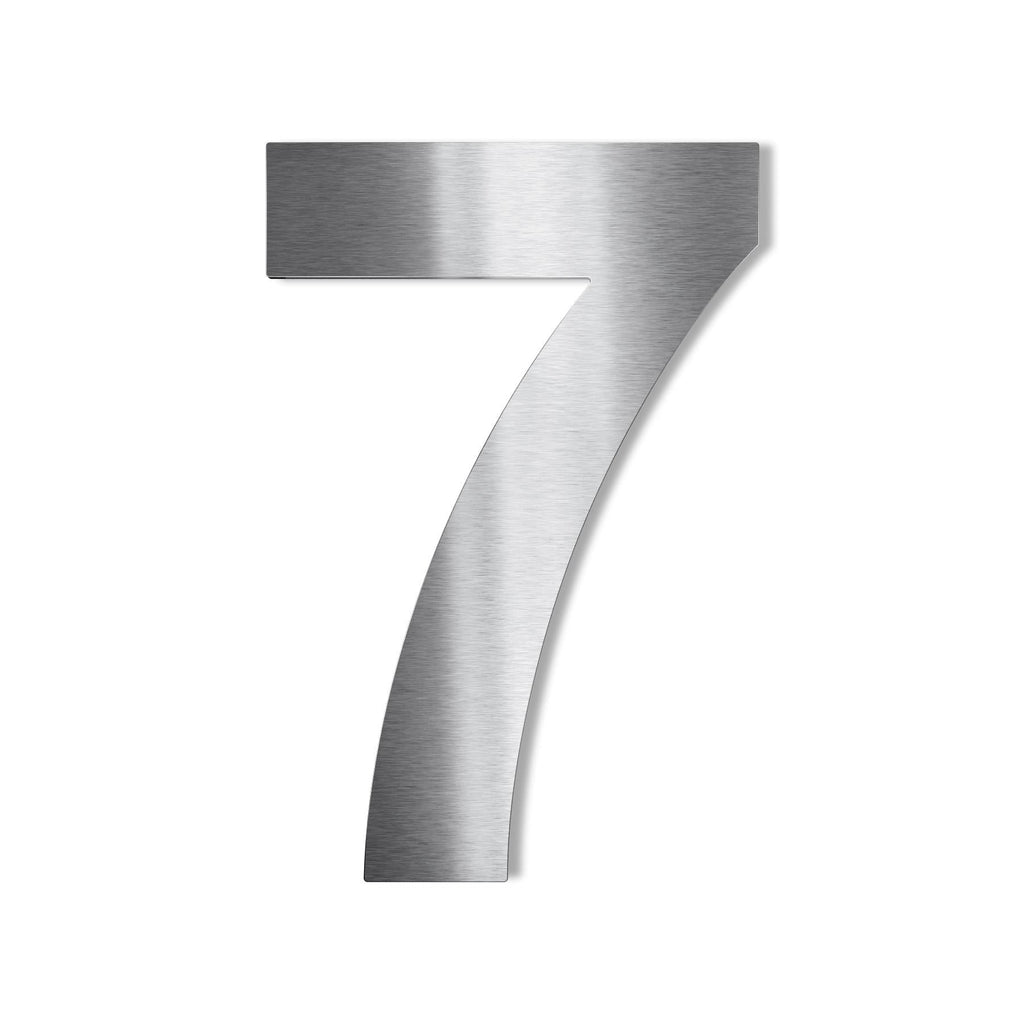 Metzler Hausnummer | Edelstahl gebürstet | Arial | Höhe 14 cm