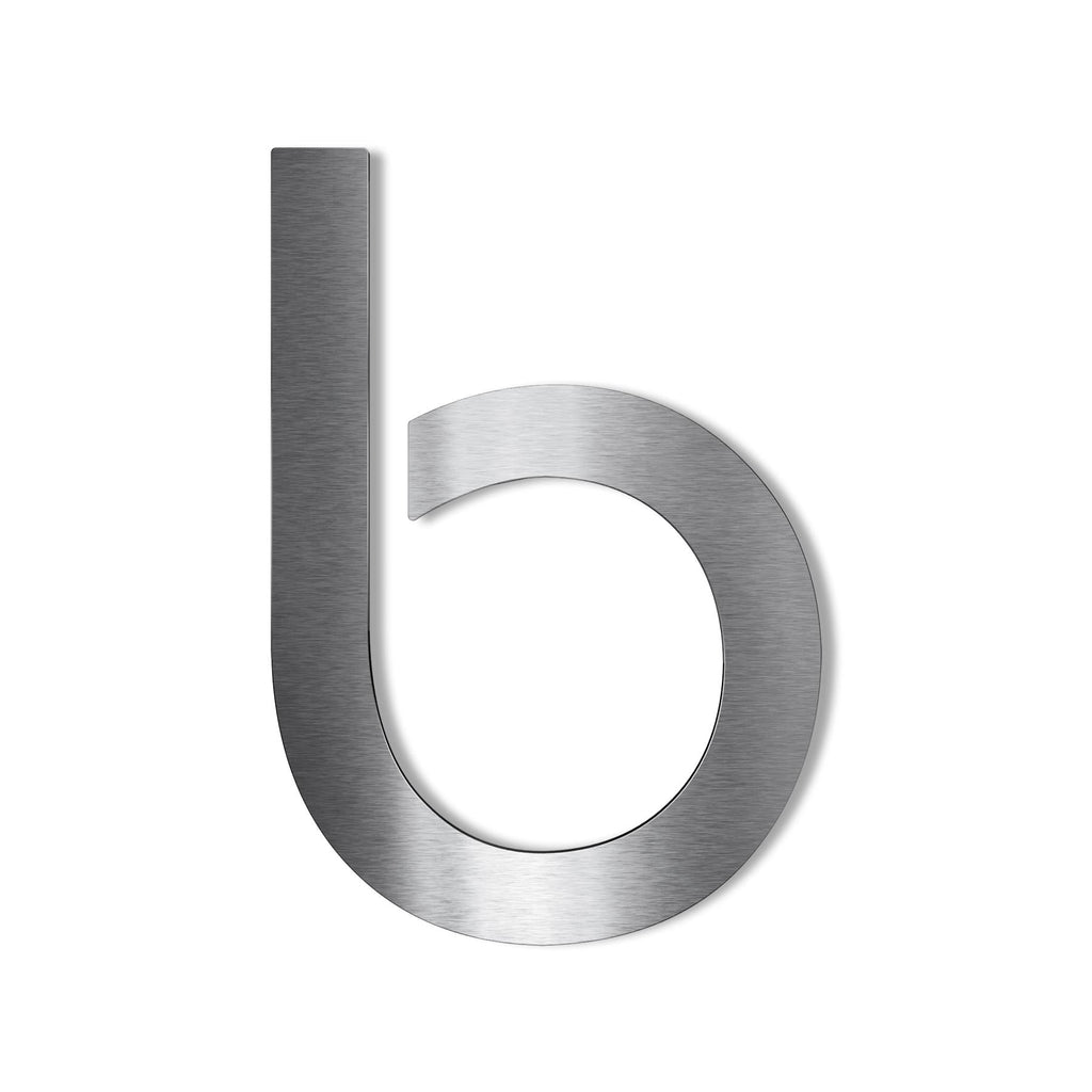 Metzler Hausnummer | Edelstahl grob geschliffen | Bauhaus | Höhe 7,5 - 20 cm
