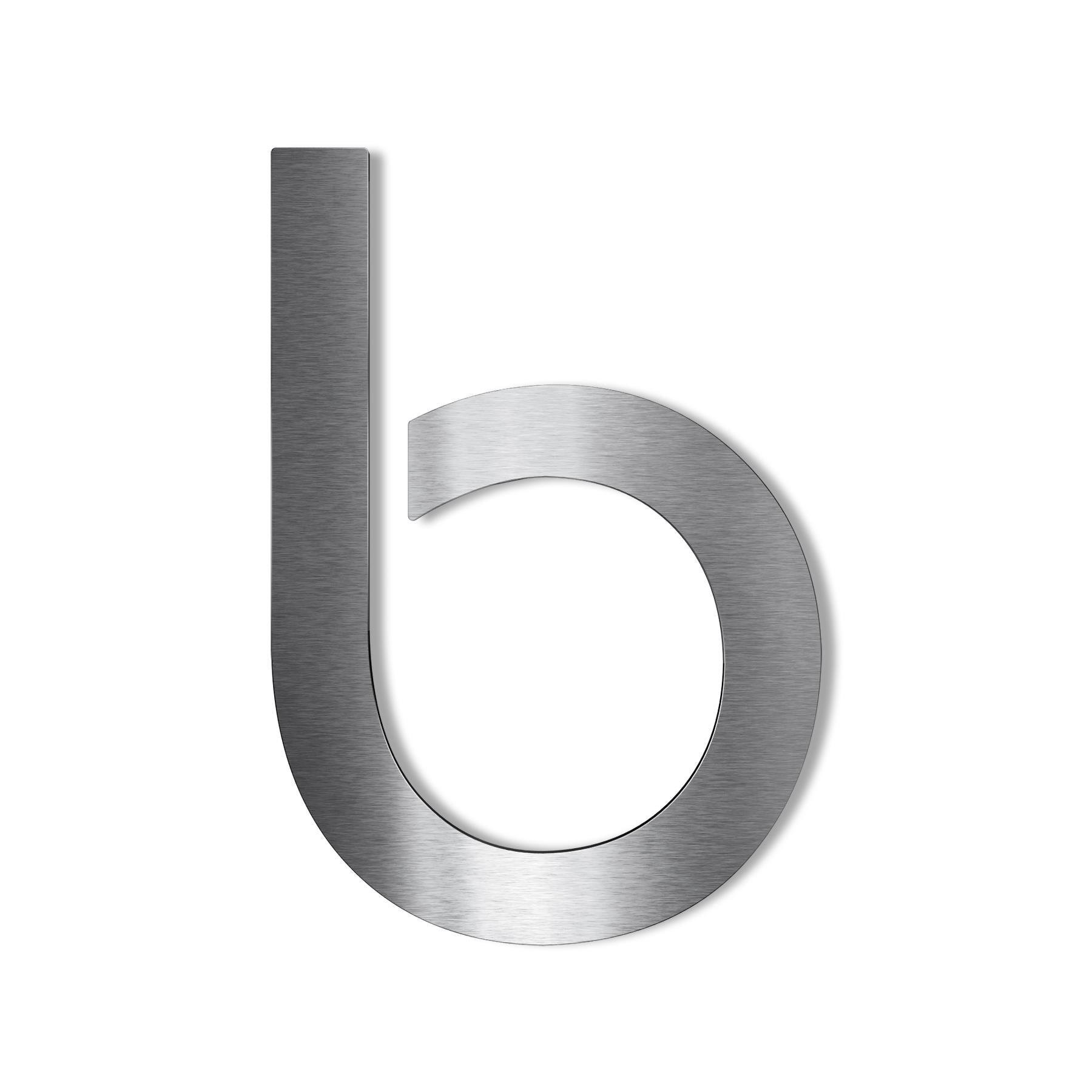 Metzler Hausnummer | Edelstahl grob geschliffen | Bauhaus | Höhe 7,5 - 20 cm