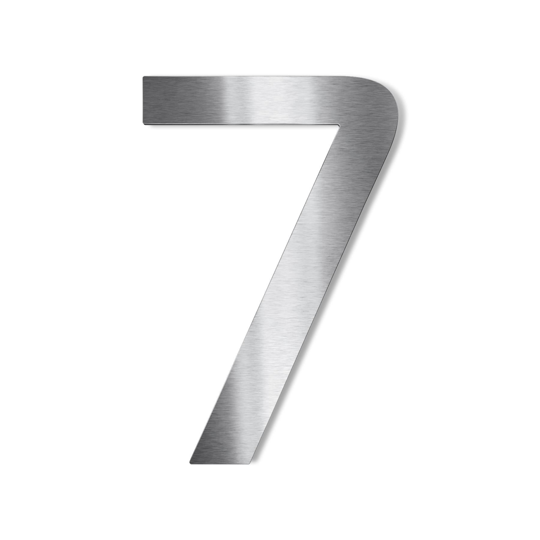 Metzler Hausnummer | Edelstahl grob geschliffen | Bauhaus | Höhe 7,5 - 20 cm